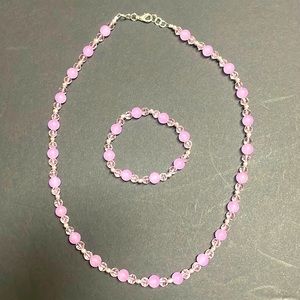 Handmade jewelry set. Necklace and bracelet.